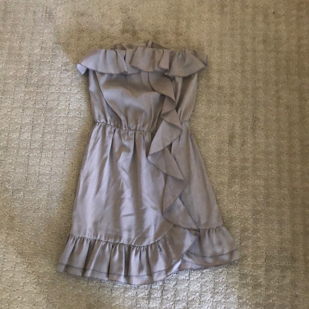 Riffle strapless dress